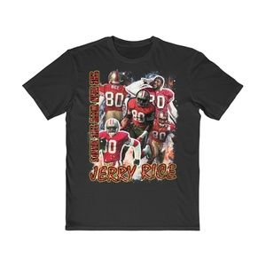 Vintage Style Black Jerry Rice Football Tee